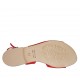 Sandalo da donna in camoscio rosso tacco 1 - Misure disponibili: 33, 34, 42, 43, 44, 45, 46, 47