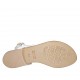 Sandalo infradito da donna in pelle bianca tacco 1 - Misure disponibili: 33, 34, 42, 43, 44, 45, 46, 47