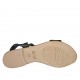 Sandalo stringato alla schiava da donna in pelle nera tacco 1 - Misure disponibili: 33, 34, 42, 43, 44, 45, 47