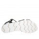 Sandalia para mujer con cinturon en piel negra cuña 2 - Tallas disponibles:  33, 43, 44, 45, 46, 47