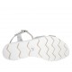 Sandalo da donna con cinturino in pelle laminata argento zeppa 2 - Misure disponibili: 42, 43, 44, 45, 46, 47