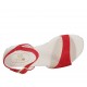 Sandale pour femmes avec courroie en daim rouge talon comepensé 2 - Pointures disponibles:  33, 42, 43, 44, 45, 46