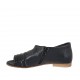 Scarpa aperta da donna con cerniera in pelle nera tacco 1 - Misure disponibili: 33, 34, 42, 43, 44, 45, 46, 47
