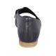 Scarpa aperta da donna con cerniera in pelle nera tacco 1 - Misure disponibili: 33, 34, 42, 43, 44, 45, 46, 47