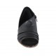 Scarpa aperta da donna con cerniera in pelle nera tacco 1 - Misure disponibili: 33, 34, 42, 43, 44, 45, 46, 47