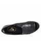 Scarpa aperta da donna con cerniera in pelle nera tacco 1 - Misure disponibili: 33, 34, 42, 43, 44, 45, 46, 47