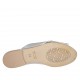 Mule ouvert pour femmes en cuir lamé argent talon 1 - Pointures disponibles:  33, 34, 42, 43, 44, 45, 47