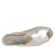 Mule ouvert pour femmes en cuir lamé platine talon 1 - Pointures disponibles:  33, 42, 43, 44, 47