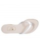 Mule entredoigt pour femmes en cuir blanc talon 1 - Pointures disponibles:  33, 34, 42, 43, 44, 47