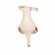 Scarpa aperta da donna in pelle nude con cinturino tacco 7 - Misure disponibili: 43, 44, 45, 46