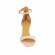 Scarpa aperta da donna in pelle nude con cinturino tacco 7 - Misure disponibili: 43, 44, 45, 46