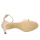 Zapato abierto para mujer en piel color desnudo con cinturon tacon 7 - Tallas disponibles:  43, 44, 45, 46