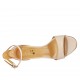 Zapato abierto para mujer en piel color desnudo con cinturon tacon 7 - Tallas disponibles:  43, 44, 45, 46