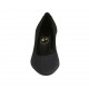 Decolté a punta da donna in tessuto e pelle nera tacco 5 - Misure disponibili: 32, 33, 34, 42, 43, 44, 45