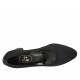 Decolté a punta da donna in tessuto e pelle nera tacco 5 - Misure disponibili: 32, 33, 34, 42, 43, 44, 45