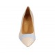 Escarpin à bout pointu pour femmes en cuir nue et bleu clair talon 5 - Pointures disponibles:  32, 33, 44, 46