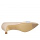 Zapato de salón puntiagudo para mujer en piel color desnudo y azul claro tacon 5 - Tallas disponibles:  32, 33, 44, 46