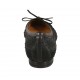 Ballerine à bout pointu pour femmes avec nœud en tissu transparent à pois et cuir noir talon 1 - Pointures disponibles:  43
