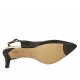 Chanel da donna in pelle nera e laminata platino tacco 7 - Misure disponibili: 32, 33, 42, 43, 44, 45, 46