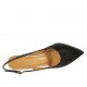 Chanel da donna in pelle nera e laminata platino tacco 7 - Misure disponibili: 32, 33, 42, 43, 44, 45, 46