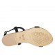 Sandale entredoigt pour femmes en daim noir talon 1 - Pointures disponibles:  33, 43, 45