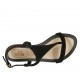 Sandalo infradito da donna in camoscio nero tacco 1 - Misure disponibili: 33, 34, 42, 43, 44, 45, 46, 47