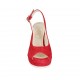 Sandale pour femmes en daim rouge avec plateforme et talon compensé 9 - Pointures disponibles:  33, 34