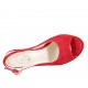 Sandalo da donna in camoscio rosso con plateau e zeppa 9 - Misure disponibili: 31, 33, 34