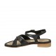 Sandale pour femmes avec courroie en cuir noir talon 2 - Pointures disponibles:  33, 42, 43, 44, 45, 46