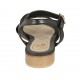 Sandale pour femmes avec courroie en cuir noir talon 2 - Pointures disponibles:  33, 42, 43, 44, 45, 46