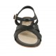 Sandale pour femmes avec courroie en cuir noir talon 2 - Pointures disponibles:  33, 42, 43, 44, 45, 46