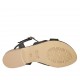 Sandale pour femmes avec courroie en cuir noir talon 2 - Pointures disponibles:  33, 42, 43, 44, 45, 46