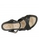 Sandale pour femmes avec courroie en cuir noir talon 2 - Pointures disponibles:  33, 42, 43, 44, 45, 46