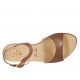 Sandale pour femmes avec courroie en cuir brun clair talon 1 - Pointures disponibles:  43, 46, 47