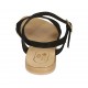 Sandale avec courroie pour femmes en daim noir talon 1 - Pointures disponibles:  44, 45, 47