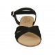 Sandalo da donna con cinturino in camoscio nero tacco 1 - Misure disponibili: 44, 45, 47