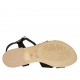 Sandalo da donna con cinturino in camoscio nero tacco 1 - Misure disponibili: 33, 34, 43, 44, 45, 46, 47