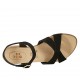 Sandalo da donna con cinturino in camoscio nero tacco 1 - Misure disponibili: 44, 45, 47