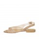 Sandalo da donna in camoscio beige sabbia tacco 1 - Misure disponibili: 33, 43, 45, 47