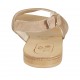 Sandalo da donna in camoscio beige sabbia tacco 1 - Misure disponibili: 33, 43, 45, 47