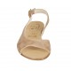 Sandalo da donna in camoscio beige sabbia tacco 1 - Misure disponibili: 33, 43, 45, 47