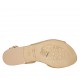 Sandalo da donna in camoscio beige sabbia tacco 1 - Misure disponibili: 33, 43, 45, 47
