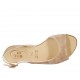 Sandalo da donna in camoscio beige sabbia tacco 1 - Misure disponibili: 33, 43, 45, 47