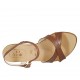 Sandalo da donna con cinturino in pelle color marrone tacco 1 - Misure disponibili: 33, 42, 43, 44, 45, 46, 47