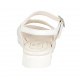 Sandale pour femmes en cuir blanc avec courroie et talon compensé 2 - Pointures disponibles:  33, 43, 47