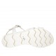 Sandale pour femmes en cuir blanc avec courroie et talon compensé 2 - Pointures disponibles:  33, 43, 47