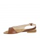 Sandale pour femmes en cuir brun clair talon 1 - Pointures disponibles:  33, 47