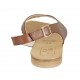 Sandale pour femmes en cuir brun clair talon 1 - Pointures disponibles:  33, 47