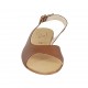 Sandale pour femmes en cuir brun clair talon 1 - Pointures disponibles:  33, 47