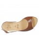 Sandale pour femmes en cuir brun clair talon 1 - Pointures disponibles:  33, 47